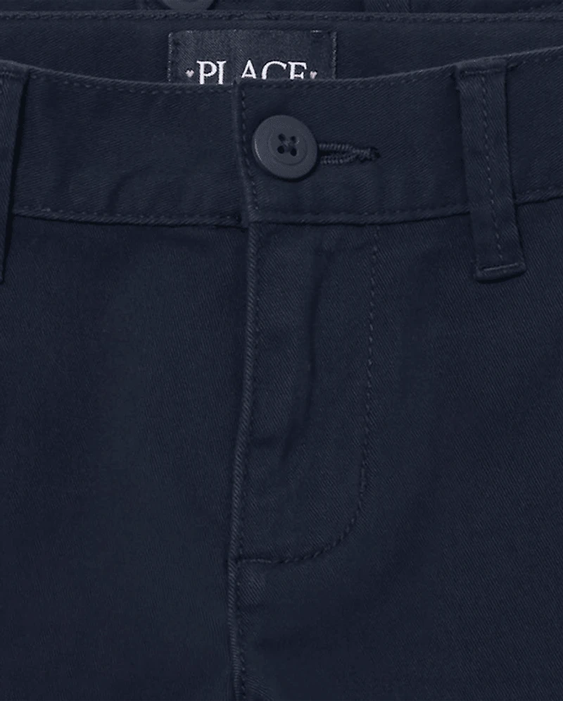 Girls Uniform Stretch Chino Shorts 4-Pack