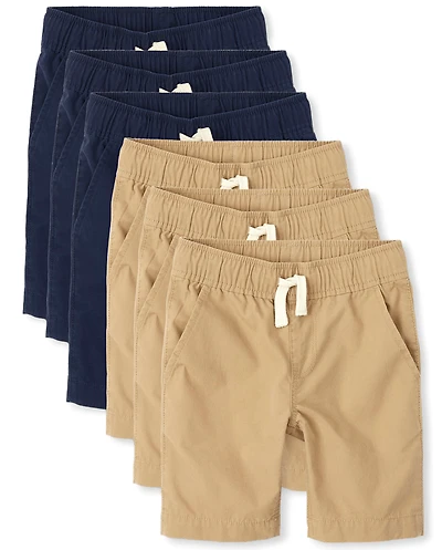 Boys Pull On Jogger Shorts 6-Pack