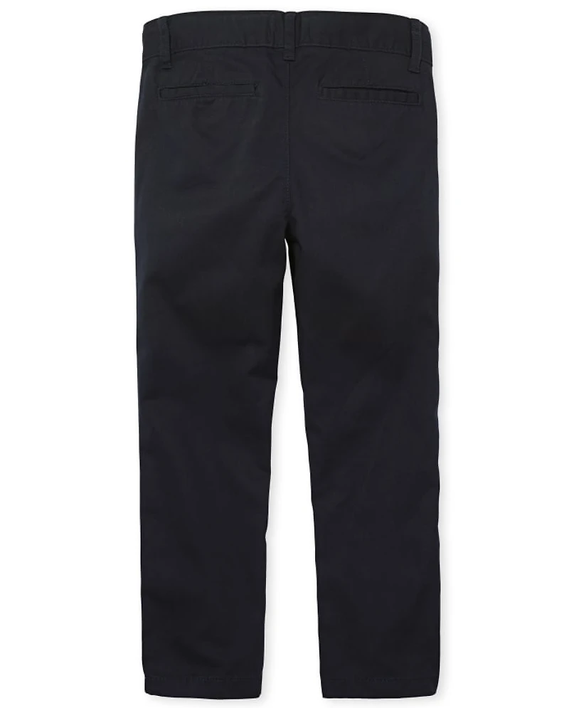 Boys Uniform Stretch Skinny Chino Pants 5-Pack