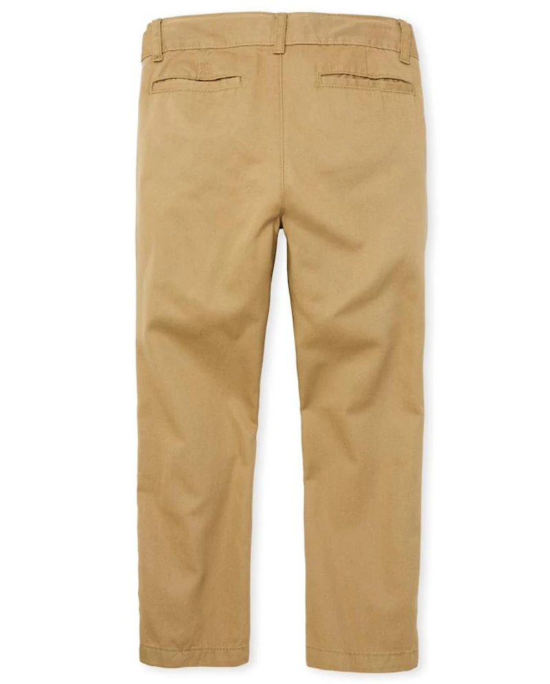 Boys Uniform Stretch Skinny Chino Pants 5-Pack