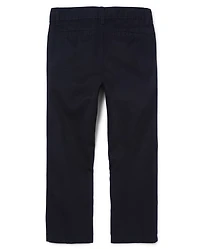 Boys Uniform Stretch Straight Chino Pants 3-Pack