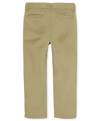 Boys Uniform Stretch Straight Chino Pants -Pack