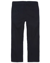 Boys Uniform Stretch Straight Chino Pants 5-Pack