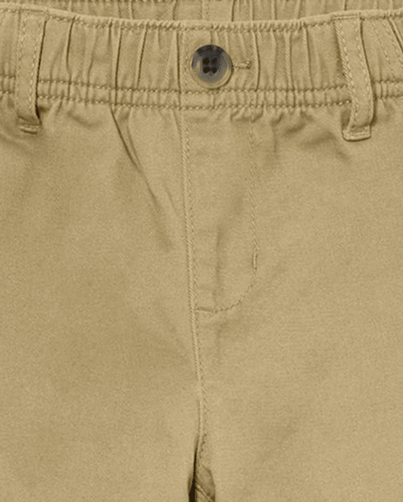 Boys Uniform Stretch Pull On Straight Chino Pants 2-Pack