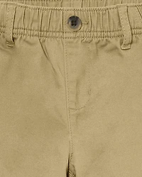 Boys Uniform Stretch Pull On Straight Chino Pants 2-Pack