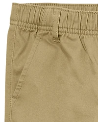 Boys Uniform Stretch Pull On Straight Chino Pants 2-Pack