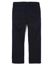 Boys Uniform Stretch Straight Chino Pants 4-Pack