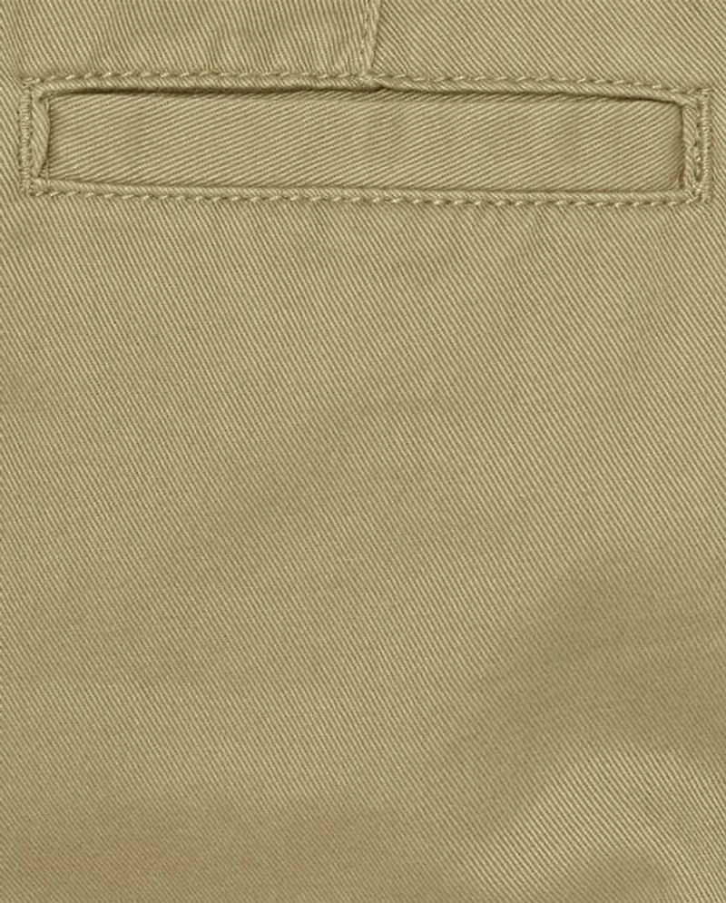 Boys Uniform Stretch Straight Chino Pants 4-Pack