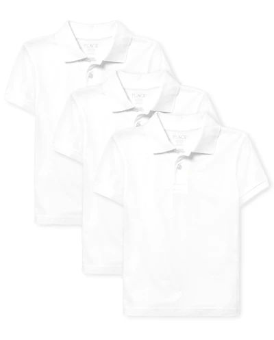 Boys Uniform Soft Jersey Polo 3-Pack