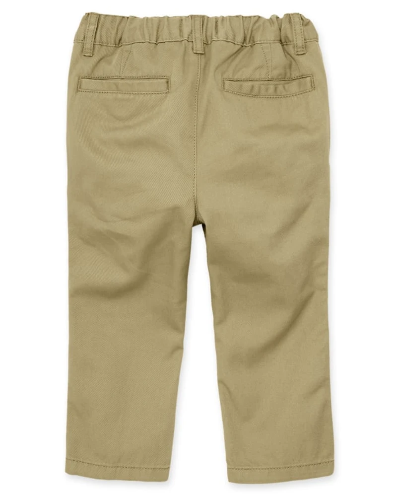 Baby And Toddler Boys Uniform Stretch Skinny Chino Pants -Pack