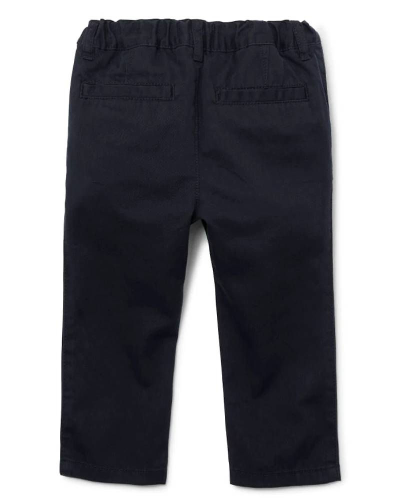 Baby And Toddler Boys Uniform Stretch Skinny Chino Pants -Pack