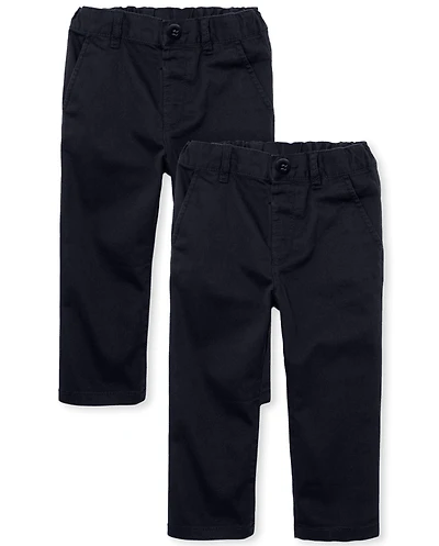 Baby And Toddler Boys Uniform Stretch Skinny Chino Pants -Pack