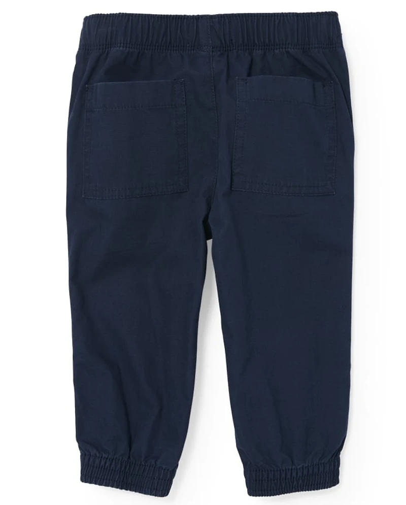 Baby And Toddler Boys Stretch Pull On Jogger Pants 2-Pack
