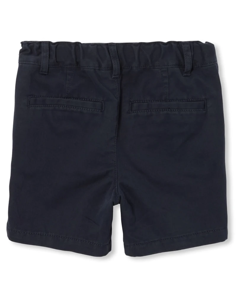 Baby And Toddler Boys Uniform Stretch Chino Shorts 3-Pack