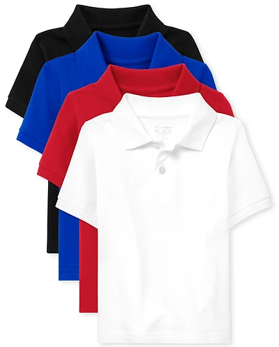 Baby And Toddler Uniform Soft Pique Polo 4-Pack