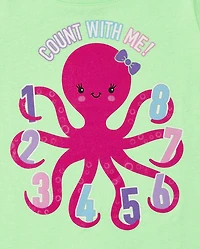 Toddler Girls Educational Graphic Tee 2-Pack