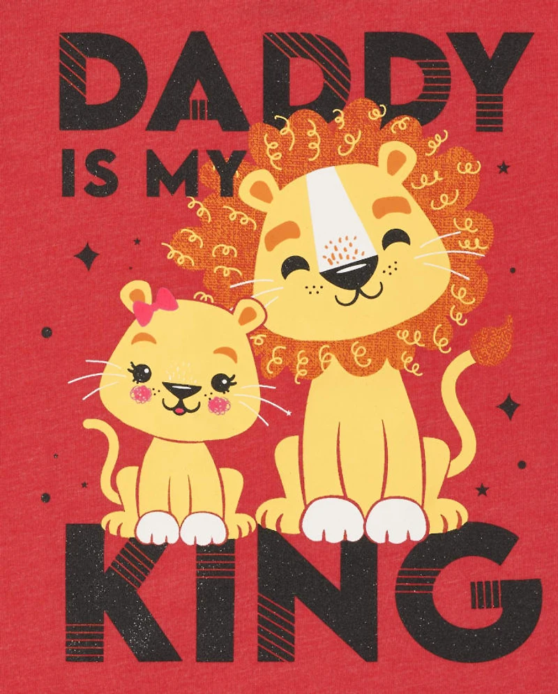 Baby And Toddler Girls Dad Graphic Tee 2-Pack