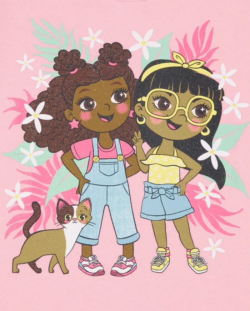 Baby And Toddler Girls Graphic Tee 2-Pack