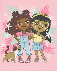 Baby And Toddler Girls Graphic Tee 2-Pack