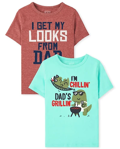 Baby And Toddler Boys Dad Graphic Tee 2-Pack