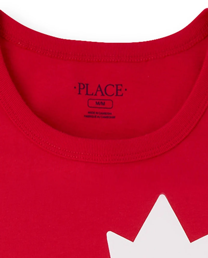 Adult Canada Day Maple Leaf Graphic Tee