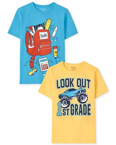 Boys 1st Grade Graphic Tee 2-Pack