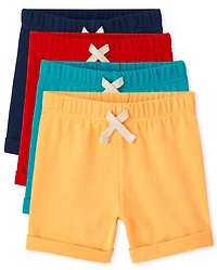 Toddler Boys French Terry Shorts 4-Pack