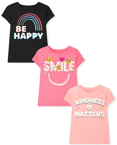 Girls Positive Graphic Tee 3-Pack