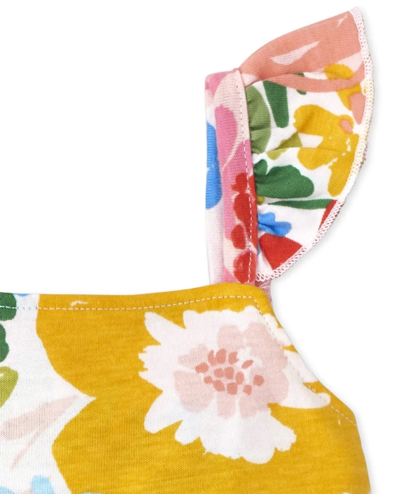 Baby Girls Buffalo Floral Bodysuit Dress 2-Pack