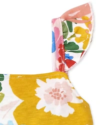Baby Girls Buffalo Floral Bodysuit Dress 2-Pack