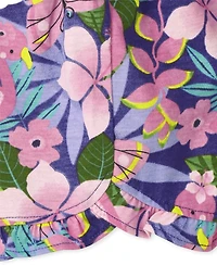 Baby Girls Flamingo Ruffle Shorts 2-Pack