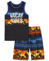 Boys Palm Tree Pajamas