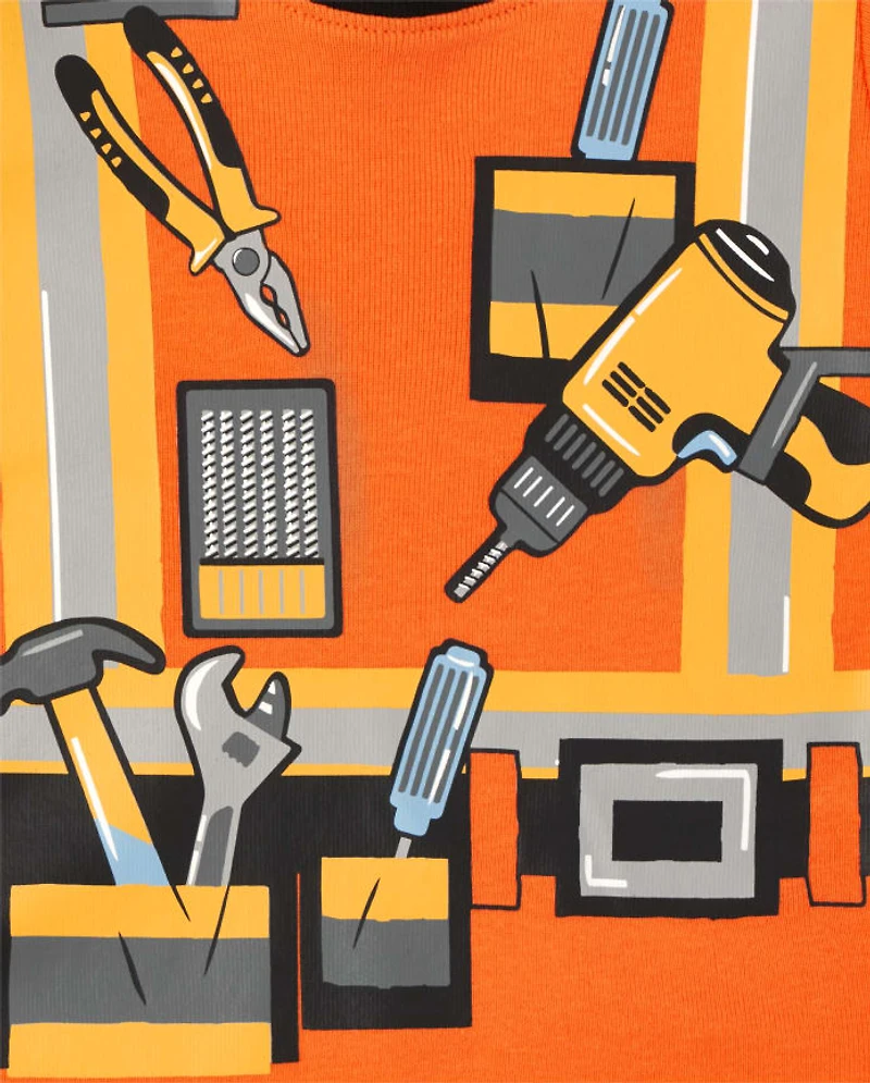 Baby And Toddler Construction Snug Fit Cotton Pajamas 2-Pack