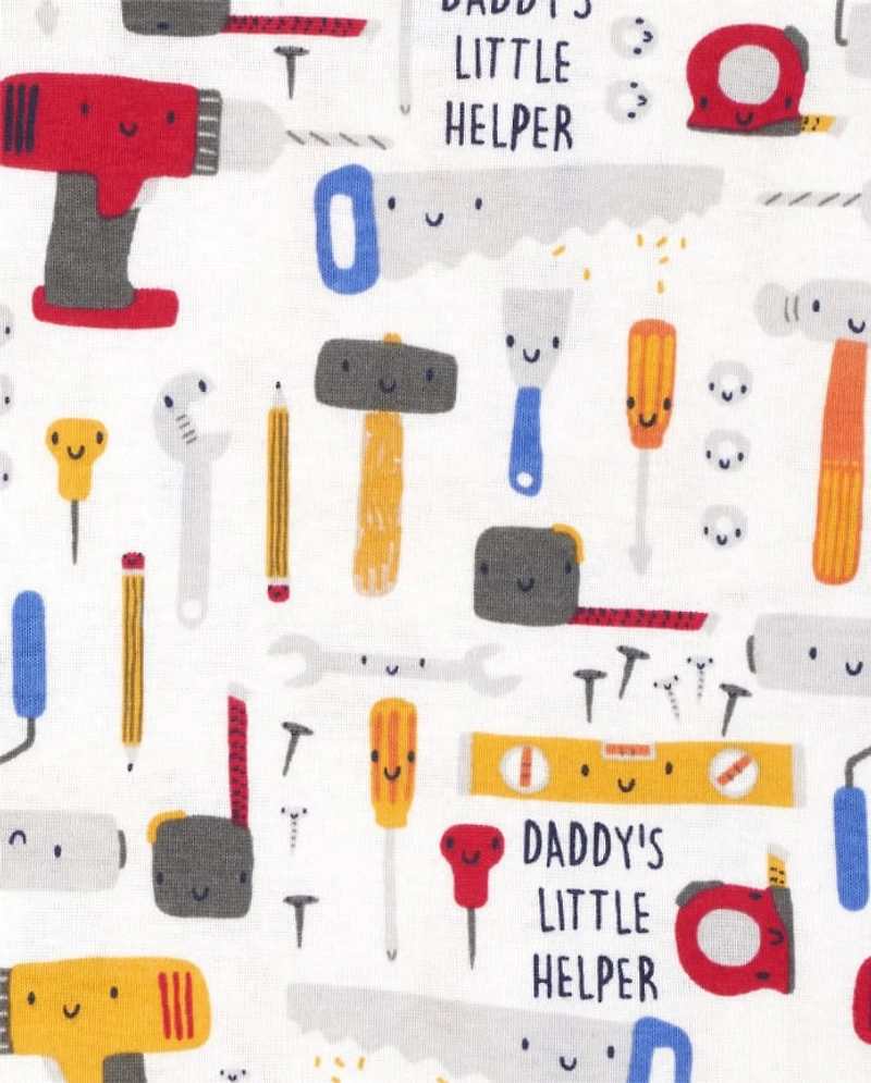 Baby And Toddler Construction Snug Fit Cotton Pajamas 2-Pack