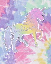 Baby And Toddler Girls Glow Unicorn Snug Fit Cotton Pajamas 2-Pack