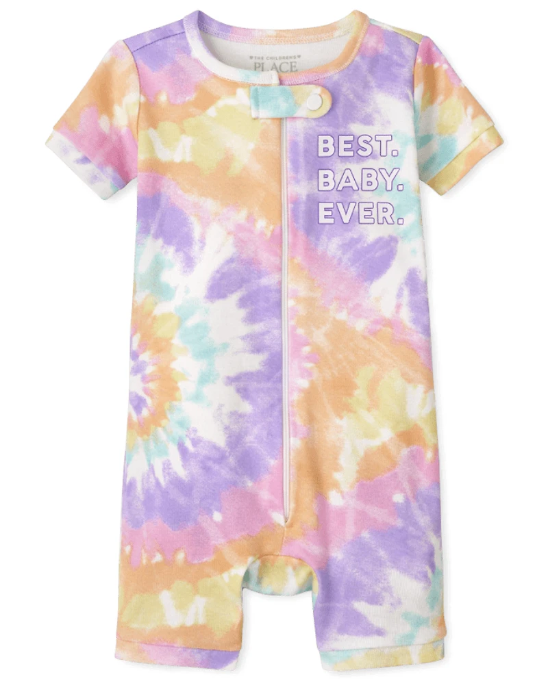 Baby And Toddler Girls Matching Family Tie Dye Snug Fit Cotton One Piece Pajamas