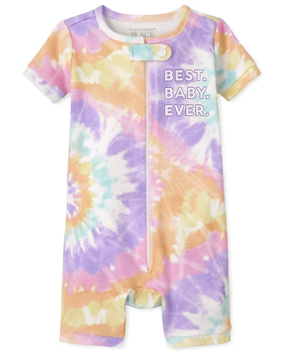 Baby And Toddler Girls Matching Family Tie Dye Snug Fit Cotton One Piece Pajamas
