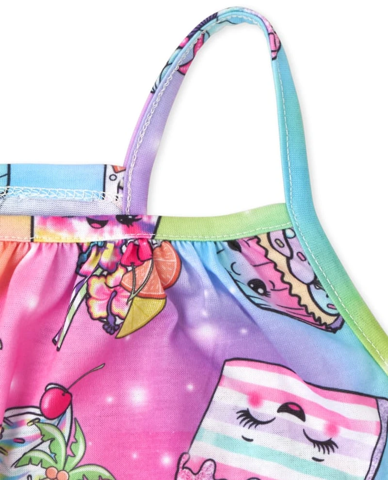 Girls Llama Squishies Ruffle Nightgown 2-Pack