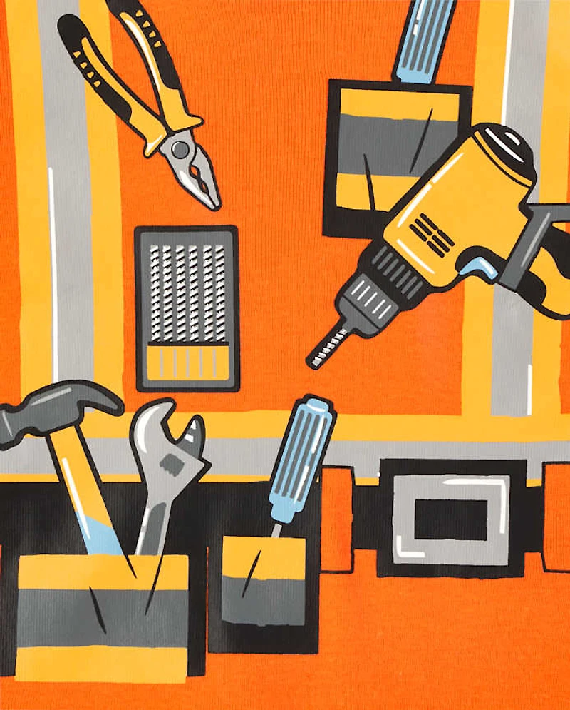 Baby And Toddler Construction Snug Fit Cotton Pajamas 2-Pack