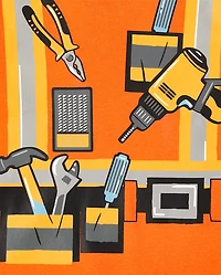 Baby And Toddler Construction Snug Fit Cotton Pajamas 2-Pack