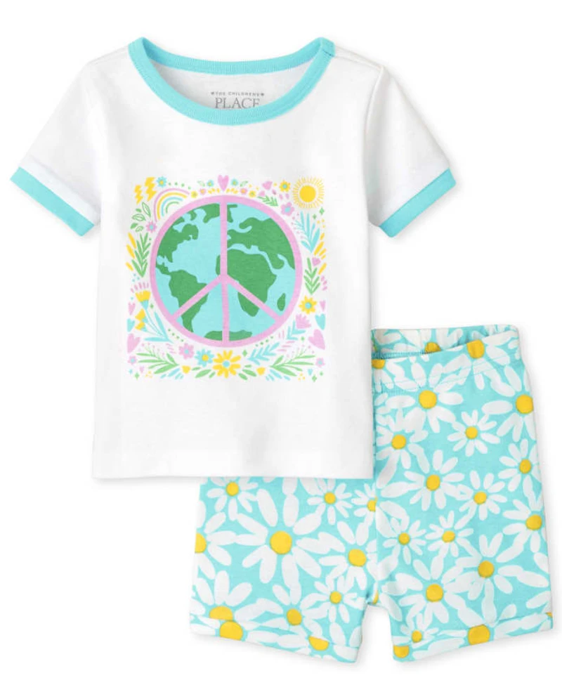 Baby And Toddler Girls Earth Snug Fit Cotton Pajamas