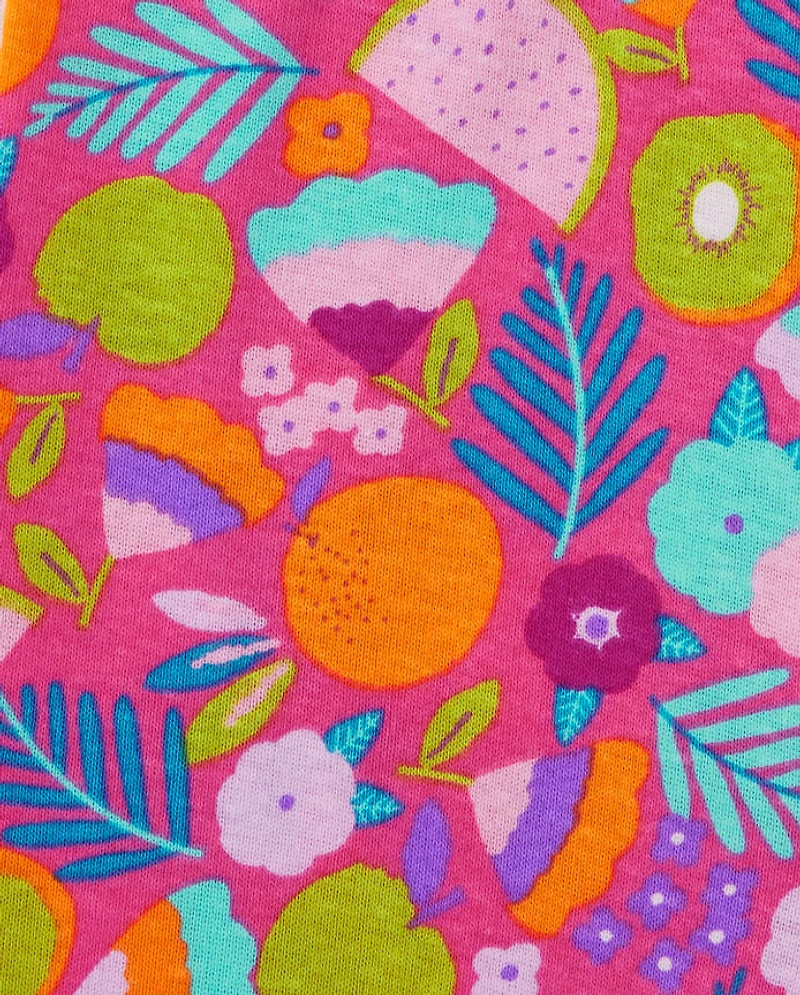 Baby And Toddler Girls Elephant Snug Fit Cotton Pajamas 2-Pack