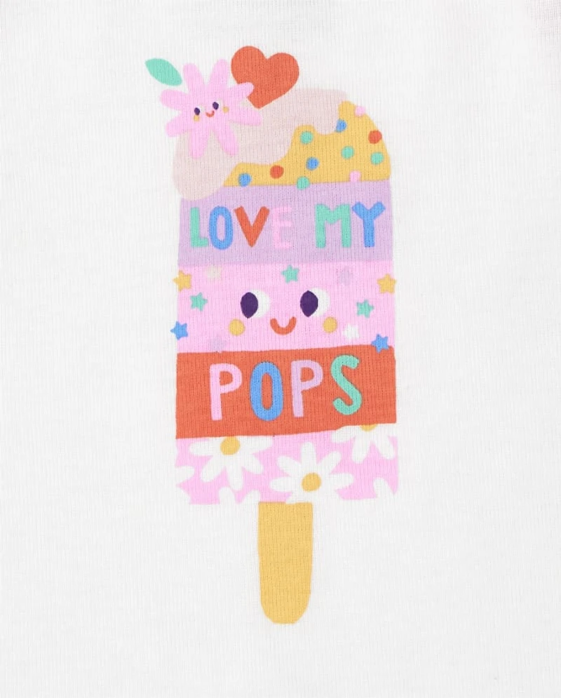 Baby And Toddler Girls Glow Love Popsicle Snug Fit Cotton Pajamas 2-Pack