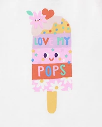 Baby And Toddler Girls Glow Love Popsicle Snug Fit Cotton Pajamas 2-Pack