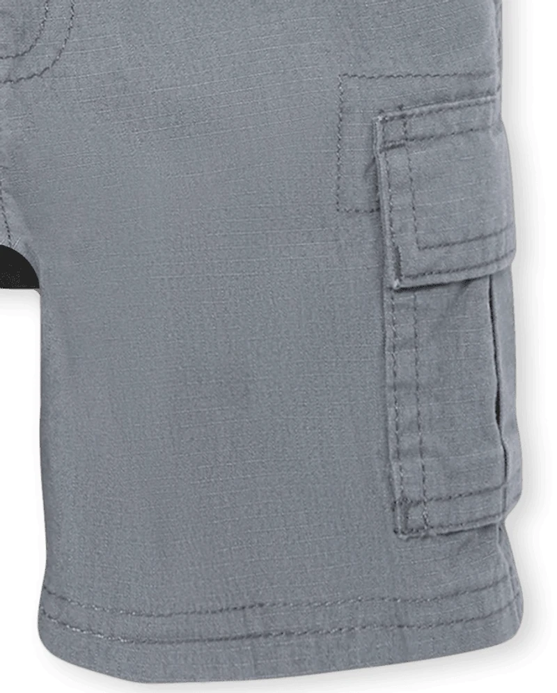 Baby And Toddler Boys Ripstop Pull On Cargo Shorts 2-Pack