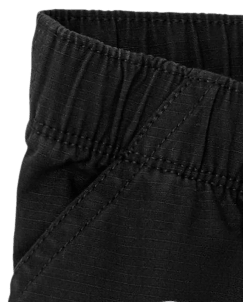 Baby And Toddler Boys Ripstop Pull On Cargo Shorts 2-Pack