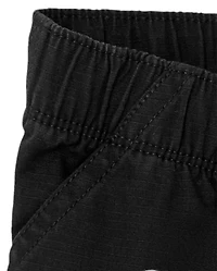 Baby And Toddler Boys Ripstop Pull On Cargo Shorts 2-Pack