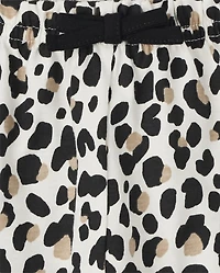 Lot de 3 shorts taille sac papier léopard bébé fille