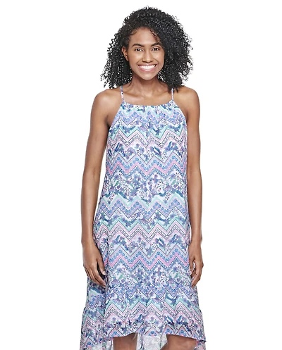 Womens Mommy And Me Floral Chevron High Low Dress