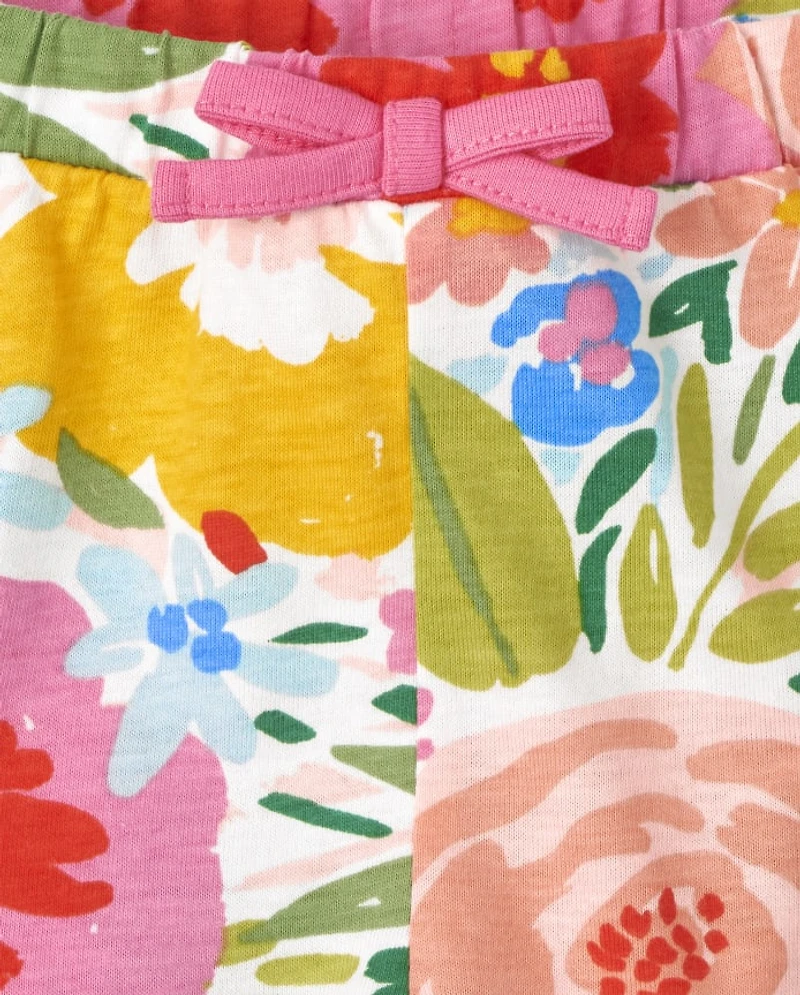 Baby Girls Floral Ruffle Shorts 3-Pack